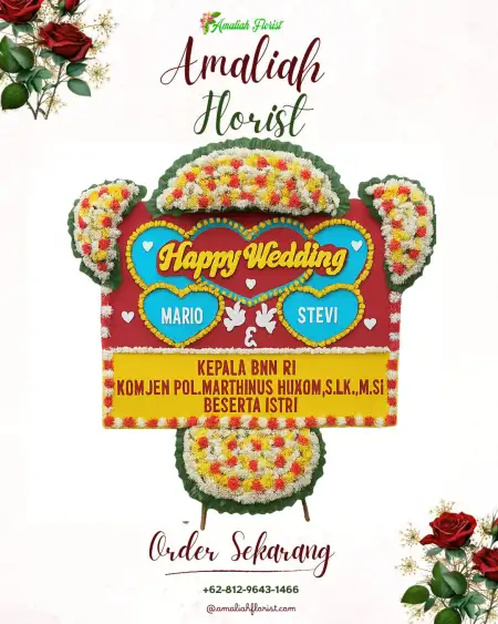 Papan Bunga Pernikahan Taniwel Timur